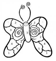 Colora Coi Numeri Farfalla Difficolta Semplice Facile Math Coloring Kindergarten Coloring Pages Coloring Worksheets For Kindergarten