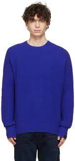 Rag Bone Blue Cashmere Pierce Crewneck Sweater Rag And Bone