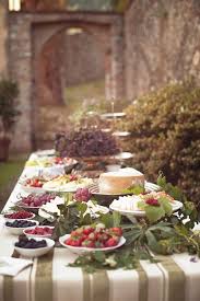 Larkspur, smilax, and italian ruscus. Buffet Table Decor Ideas Novocom Top