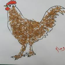 ديك من ورق الشجر Rooster Animals