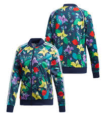 details about new adidas 2019 sst graphic multicolor hoodie flower track floral jacket ed6584