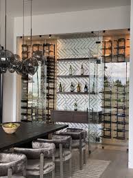 Dining room residential wine wall. A Stunning Modern Glass Wine Closet In A Stylish Dining Room Wine Cellar Designers Group Las Vegas Custom Wine Cellars Racks Residential Commercial