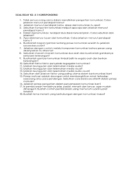 Inggris dan pilihan ganda kedua.yaitu tentang: Soal Korespondensi Essay Masnurul