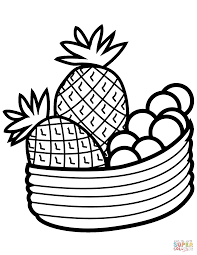 Bowl With Fruits Coloring Page Free Printable Coloring Pages Fruit Coloring Pages Mandala Coloring Pages Coloring Pages For Kids