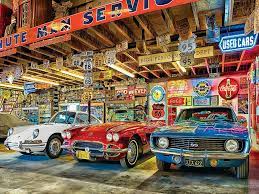 Triple Threat A 750 Piece Wheels Jigsaw Puzzle By Masterpieces Puzzle Co Artist Linda Berman Classic Sports Cars Classic Cars Car Memorabilia