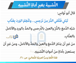 التشبيه بغير أداة التشبيه باحثو اللغة العربية Facebook