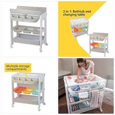 Koala kare kb200 05ss horizontal wall mounted baby changing station. Baby Bath Changing Table Safety 1st Dolphy Warm Gray For Sale Online Ebay