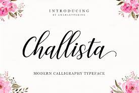 If you want to create professional printout, you should consider a commercial font. Challista Script Font Download Free Font