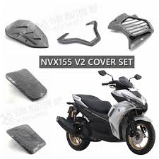 It comes with the option of a variable speed transmission gearbox. Yamaha Nvx V2 Aerox 155 V2 Carbon Cover Set Shopee Malaysia