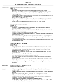 Update the template fonts and colors have the best chance of landing your dream job. Associate Project Manager Resume Samples Velvet Jobs