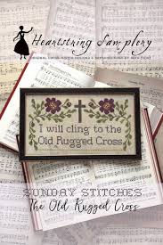 It is printed on durable 11 x 17 cardstock. Old Rugged Cross Sunday Stitches Heartstring Samplery Welcome Sassy Jacks Stitchery