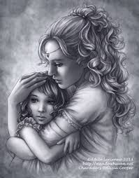 A Mother S Love By Saimain On Deviantart Art Grayscale Coloring Mothers Love