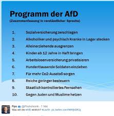 Die afd fordert unter anderem leistungskürzungen für migranten und eine nationale familienpolitik. Facebook