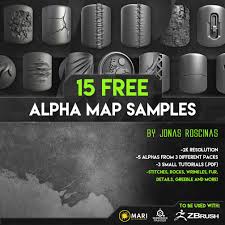 This Alpha Pack Includes 15 Free Alphas From 3 Previously Released Alpha Packs This Includes The Cloth Hard Surface And Stylized Zbrush Zbrush Tutorial Alpha