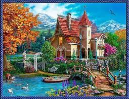 Check spelling or type a new query. A 80 Pieces Jigsaw Puzzle From Jigidi Landscape Pictures House Landscape Spring Scenery