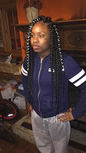 Big Box Braids Black And Grey Pin By Tatiana On Protective Styles Blonde Box Braids Braided Hairstyles Big Box Braids Hairstyles