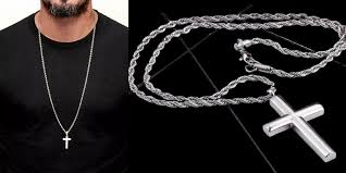 Men’s Silver Cross Necklace