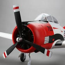 It has a 50 in. E Flite T 28 Trojan 1 2m Bnf Basic With As3x Horizon Hobby