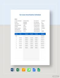 Car Loan Amortization Schedule Template In 2020 Amortization Schedule Car Loans Schedule Template