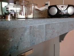 the porcelain tile countertop edge