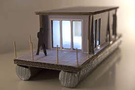 miniatur von vorn hausboot haus deko haus