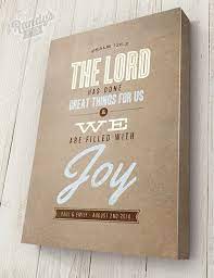 Personalized Bible Verse On Canvas Psalm 126 3 Christian Wedding Gift Pick Your Own Christian Wedding Gift Diy Wedding Favors Christian Wedding Invitations