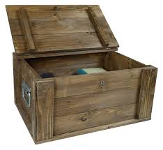 kleine Aufbewahrungstruhe geflammt 50 x 36 x 23cm