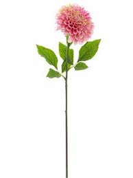 Pink Silk Dahlia Flower Stem Wedding Flower Stems Pink Wedding Flowers Dahlia Flower
