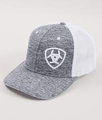 Ariat 110 Flexfit Trucker Hat Men S White Style 1504905 Hats For Men Country Hats Cowgirl Hats