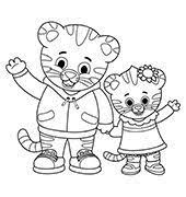 coloring daniel tiger s neighborhood birthday party coloriage chien