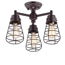 172 x 17 mm motor size. Dazhuan Vintage Metal Cage 3 Lights Chandelier Semi Flush Mount Ceiling Light Lamp Amazon Co Rustic Ceiling Lights Ceiling Lights Semi Flush Ceiling Lights
