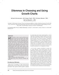 pdf dilemmas in choosing and using growth charts