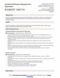 Heavy Equipment Operator Resume Samples Qwikresume