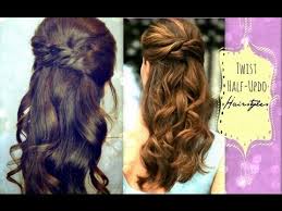 The long curly hairstyles can be described as soft, natural, and carefree with body and bounce. Cute Hairstyles Hair Tutorial With Twist Crossed Curly Half Up Updos Ponytail For Medium Long Hair Youtube
