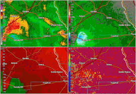 While doppler radar is good for predicting tornadoes while on the ground (or just about to the most classic example that meteorologists have of seeing a possible tornado is the hook echo. File Beauregard Talbotton Tornado Radar Loop Gif Wikimedia Commons