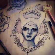 She is such a sassy evil bitch. Sophie Adamson Tattoo Art Working On This Maleficent Design For Lucy