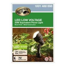 Hampton Bay Low Voltage Led 20w Halogen Equivalent Outdoor Black Flood Light Iwh1501ls 2 The Home Depot Hampton Bay Flood Lights Low Voltage Lighting