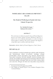 Keluarga bahagia adalah keluarga yang bisa menjaga amanah allah secara proporsional. Pdf Model Keluarga Bahagia Menurut Islam The Model Of Wellbeing In Family Life From Islamic Perspective Pro Ace Academia Edu