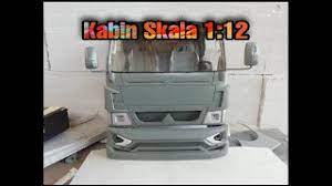 Design papercraft bus pola miniatur papercraft truk canter. Reviuw Kabin Miniatur Truck Canter Skala 1 12 Youtube