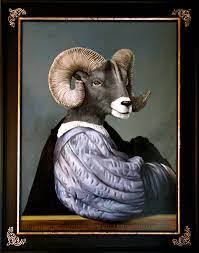 Aries To Cornelio Olio Su Tela Di Ornella Stingo Cm 60x80 Cm 75x95 Con Cornice In Legno E Foglia D Argento Arte Olio Su Tela Animali Da Fattoria