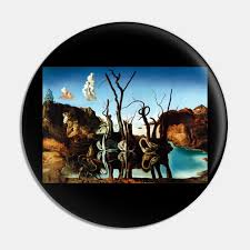 Pete )featuring surrealism, truly reflects are chaotic time. Painting Swans Reflecting Elephants Salvador Dali T Shirt T Shirt Salvador Dali Pin Teepublic