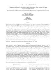 Pencemaran alam sekitar sudah wujud sejak dari zaman batu lagi apabila manusia mula belajar untuk menghidupkan api. Pdf Pematuhan Industri Pembuatan Terhadap Peraturan Alam Sekitar Di Utara Semenanjung Malaysia Compliance Of Production Industry On Environmental Regulation In Northern Area Of Peninsular Malaysia