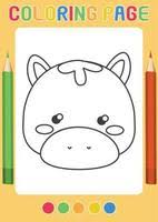 Cat and cow in a farm. Hen Farm Animals Coloring Pages Preschool Activity 3650459 Vector Art At Vecteezy