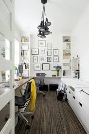 Awesome Use Of A Narrow Space Pretty Sunny Office Home Office Space Home Office Design Home Office Decor