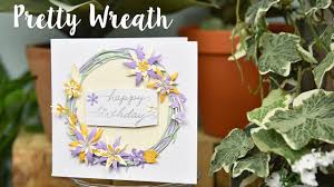 Feathered friends (664433) sizzix thinlits die set 10 pk: Sizzix Lifestyle How To Create A Pretty Wreath Card Youtube Sizzix Cards Christmas Cards Handmade Pretty Wreath