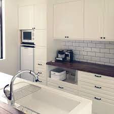 キッチン メトロタイル ikeaキッチン パナソニックキッチン リビングステーション などのインテリア実例 2016 09 28 11 48 50 roomclip ルームクリップ キッチン 背面収納 食器棚 ikea ikea メトード