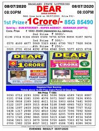 Check for the final results in some time as they will be updated below. Today Result 8 Pm Nagaland Lotteries Pdf Download
