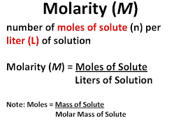Si unit of molarity is moles /l. Molarity And Molality Molarity M Number Of Moles