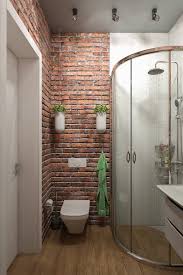 10 Exposed Brick Tiles Bathroom Design Ideas Modern Bathroom Designs For Small Spaces Modern B Small Bathroom Makeover Brick Bathroom Brick Tiles Bathroom