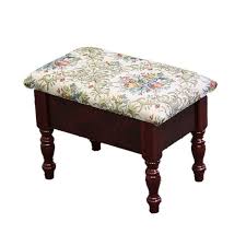 Homecraft Furniture Cream And Cherry Accent Foot Stool Dark Cherry Storage Footstool Storage Ottoman Bench Living Room Furniture